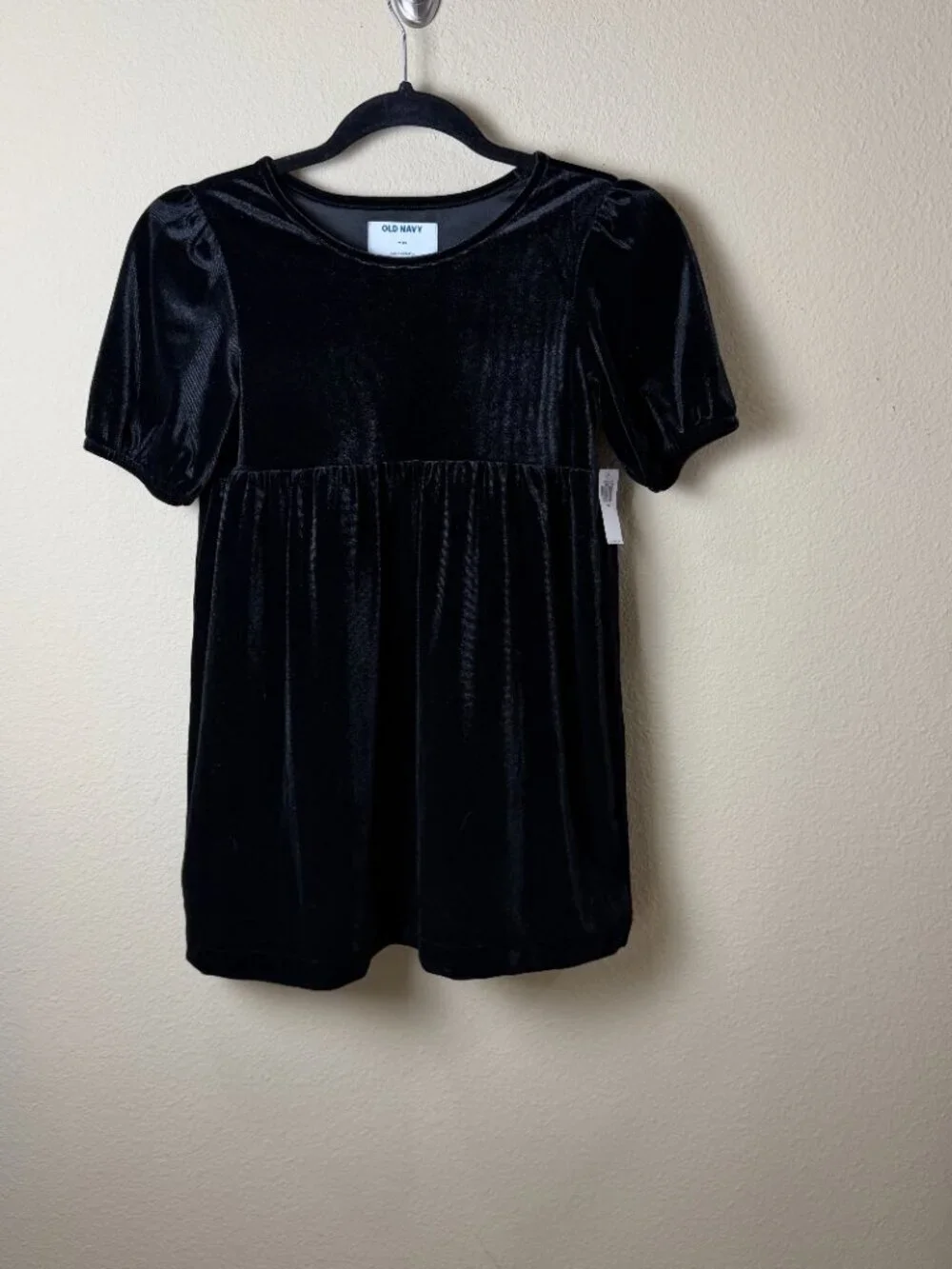 OLD NAVY Black Velvet Velveteen Dress new NWT Size Medium 8